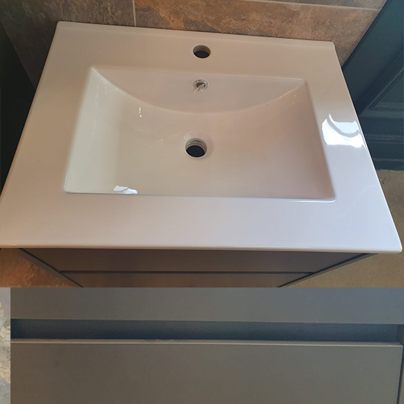 Wall hung vanity & basin